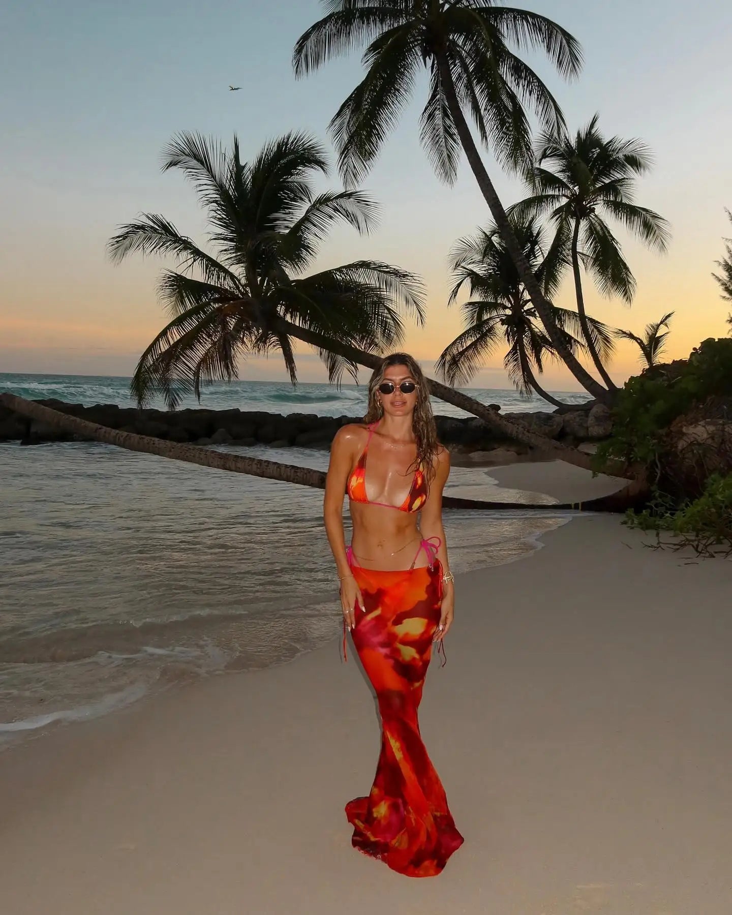 3-Pack Leopard Print Bikini Set with Cover-Up Skirt