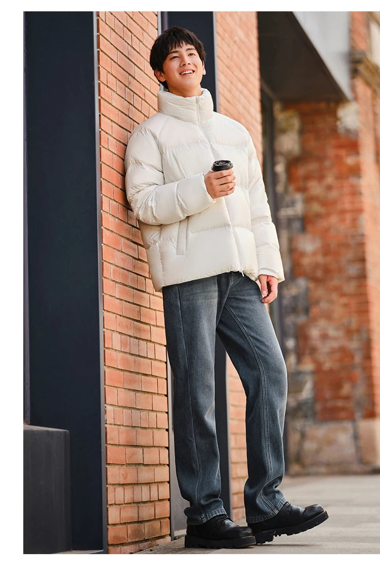 Unisex Lightweight Down Puffer Jacket - Three-Proof Thermal Winter Coat