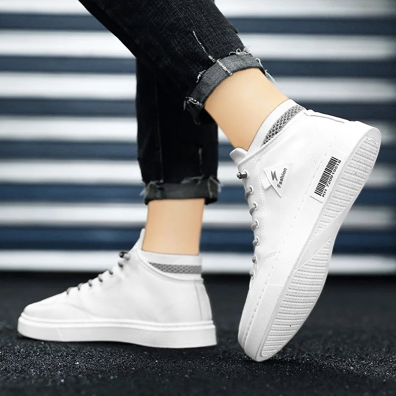 Simple Design Casual Sneakers - Men's Flat Skateboard & Running Trainers