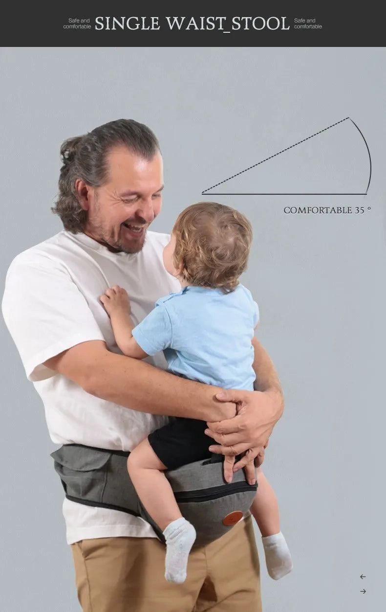 Baby Carrier with Hip Seat - Ergonomic Front & Back Carry Sling