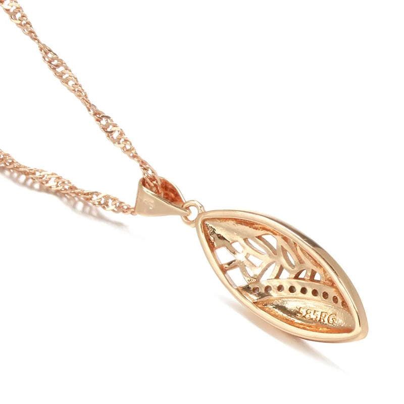 Ethnic  Pendant Necklace For Women 585 Rose Gold Colour