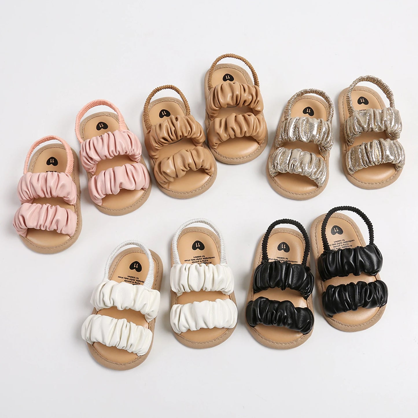 Baby Girls Soft Sole Sandals - Anti-Slip Princess Shoes