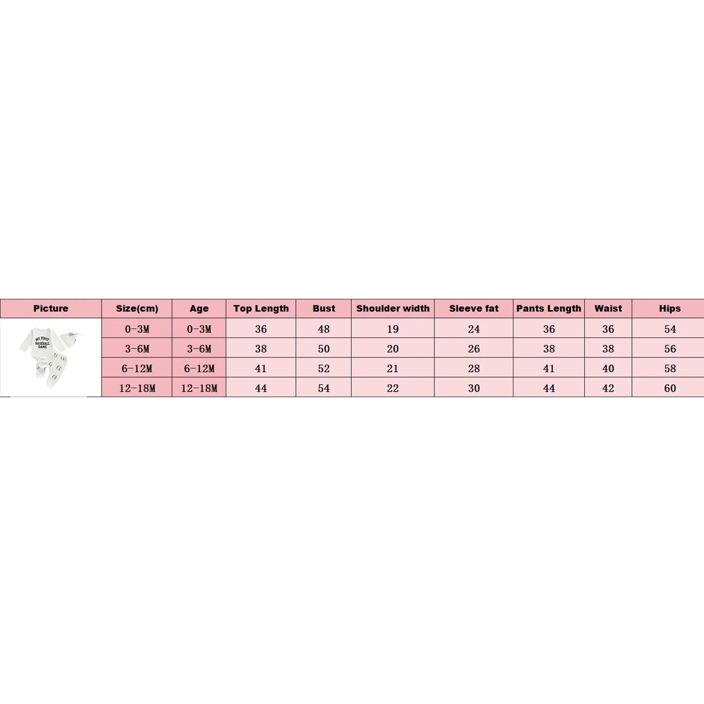 Newborn Baby Fall Winter Clothes Set - Letter Print Long Sleeve Romper & Baseball Pants