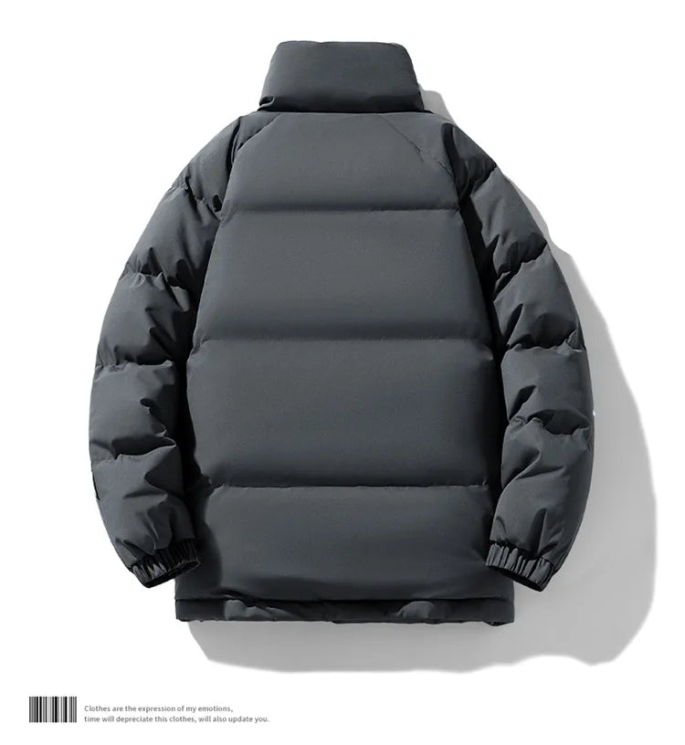 Men's Slim Fit Thickened Padded Jacket | Fur-Lined | Stand Collar | Bungee Hem | 8 Colours | S–XXXL