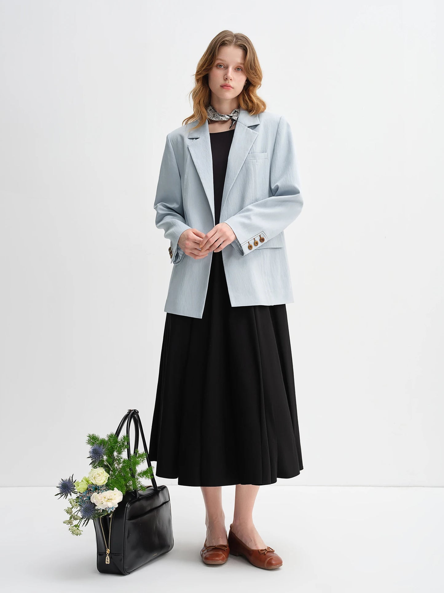 One-Button Suit Jacket - Tailored Short Blazer