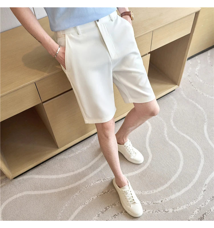 Men's Summer Thin Style Slim Fit  Elastic Waist Shorts