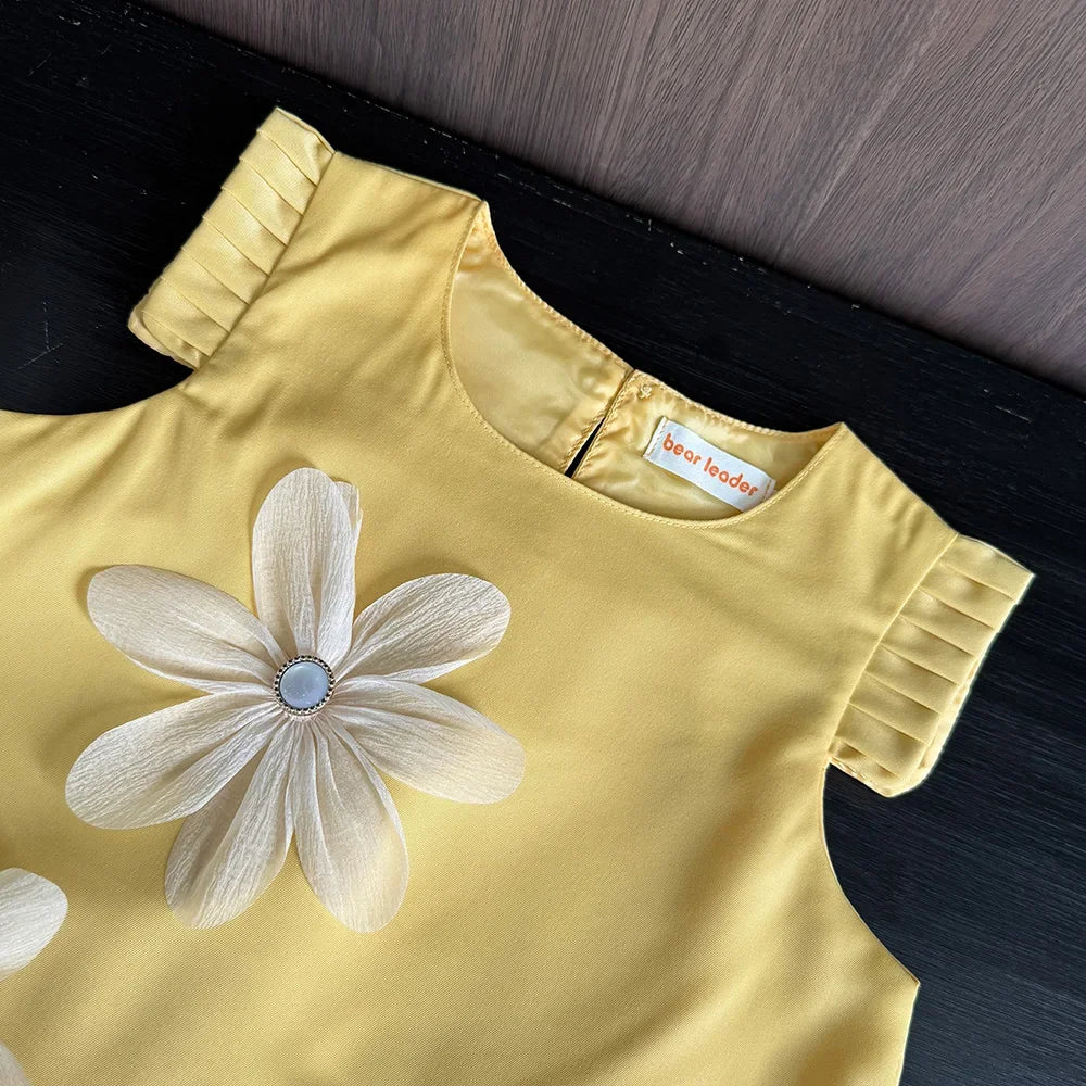 Girl's 3D Flower Princess Dress 2-12 Years