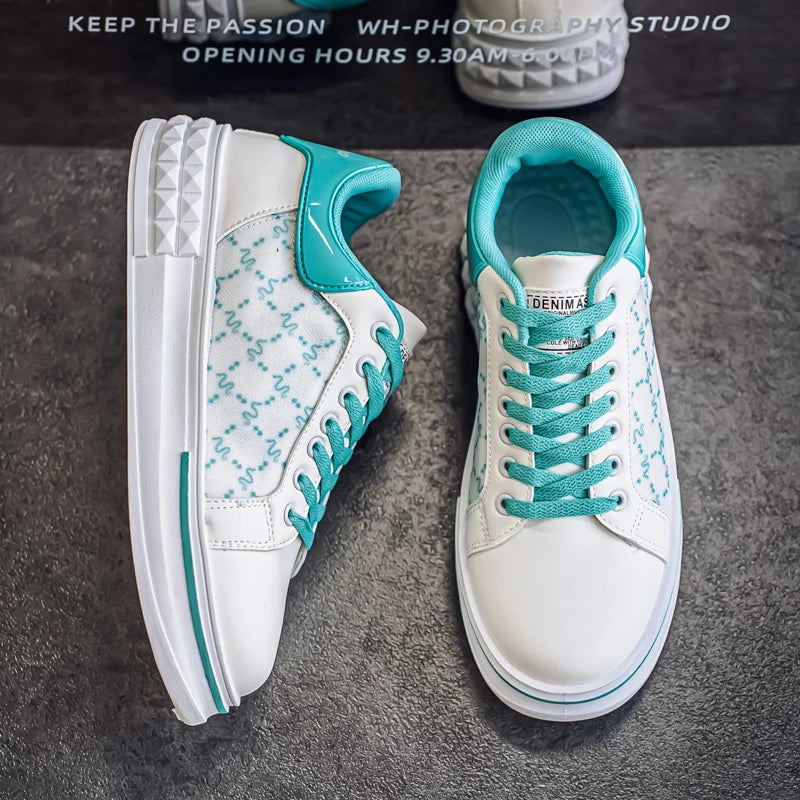 Men's Platform Skateboard Vulcanized Sneakers - Breathable Running Tennis Shoes