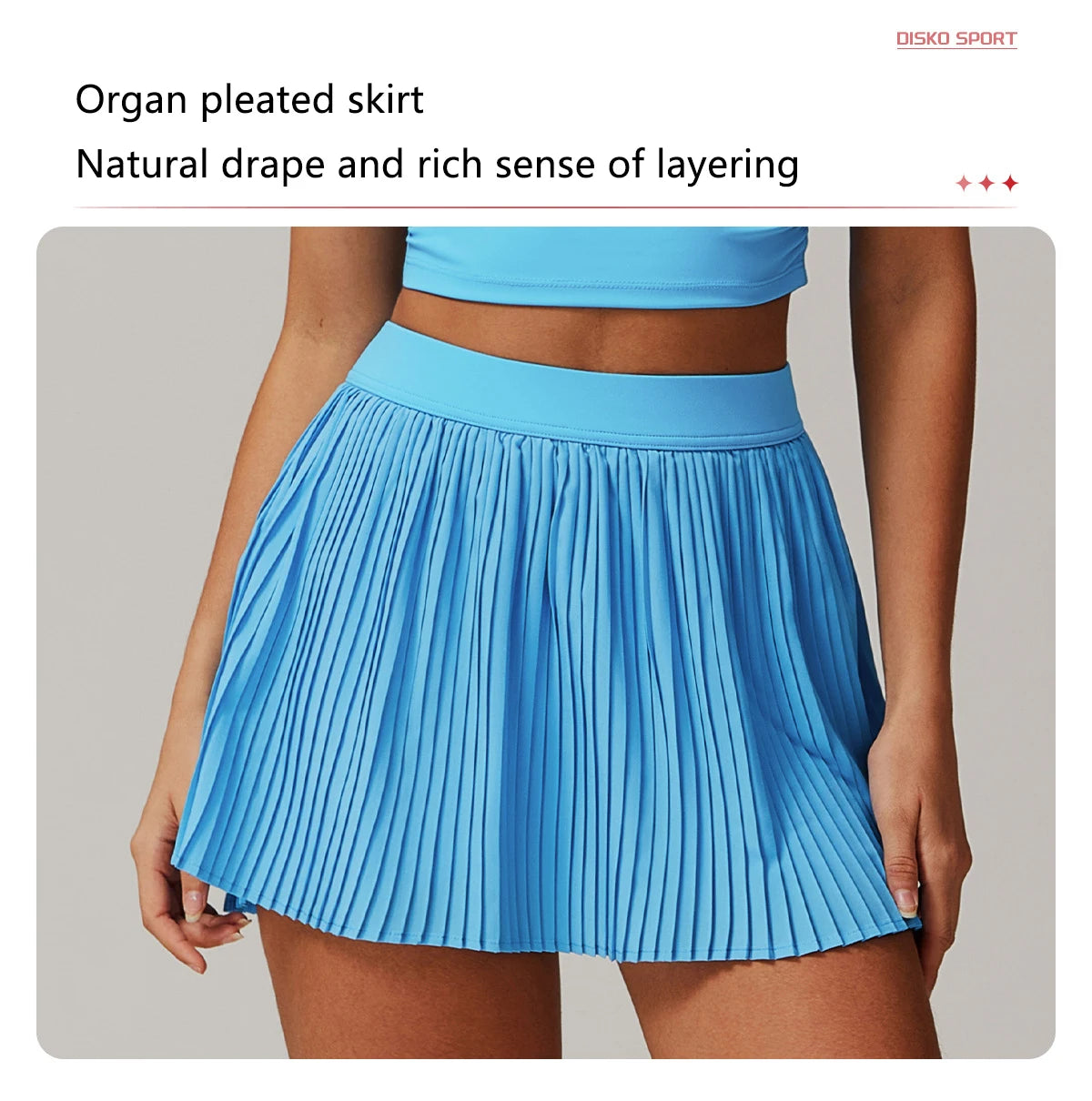 Tennis Skirt with Inner Lining - Pleated Golf Workout Dress with Pockets