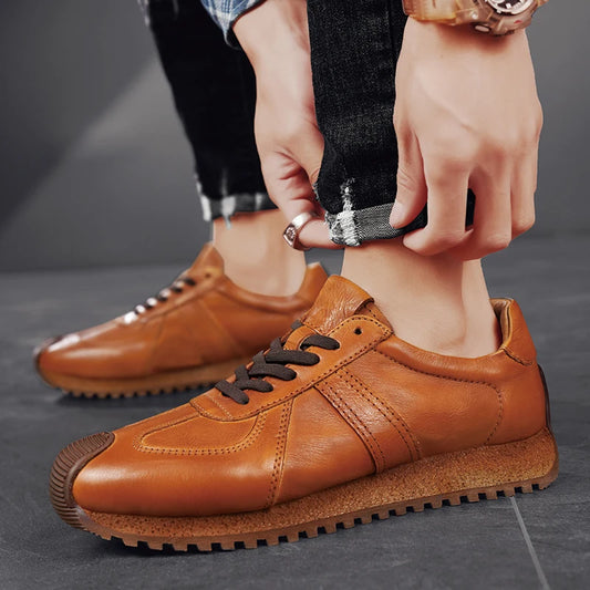 Men's Casual Platform Vintage Sports Shoes Lace Up Sneakers