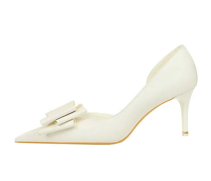 Bowknot Stiletto Heel Pumps