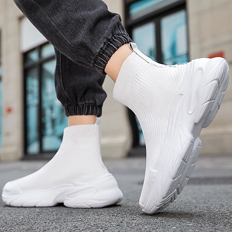 Men's Casual Sports Mesh Running Slip On Breathable Designer Tennis Shoes Walking Sneakers