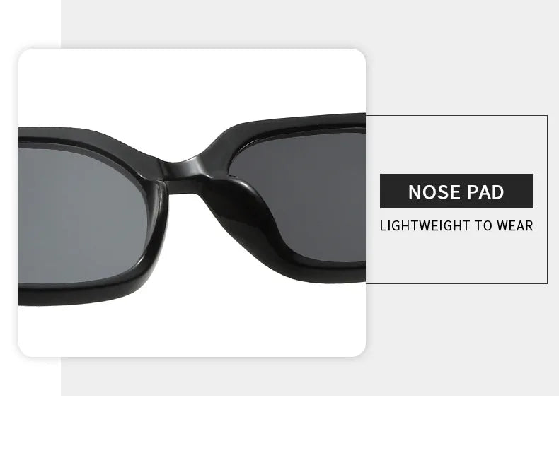 Women's Retro Rectangle Sunglasses - Vintage Small Frame Classic Eyewear