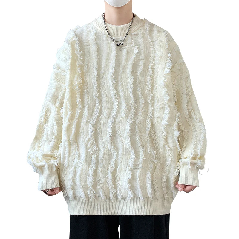 Men's Vitality Knit Loose Casual Pullover Round-Neck Sweater