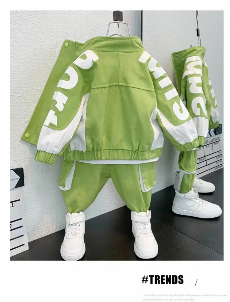 Boy's Jacket Sportswear Two-piece Set