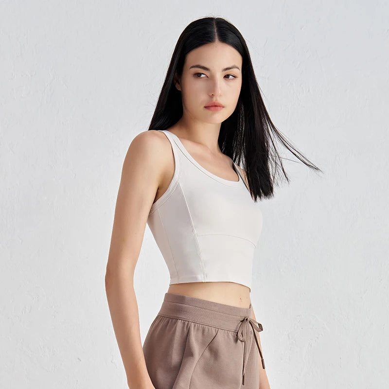 High Support Sports Bra - Breathable Nylon Fitness & Yoga Top