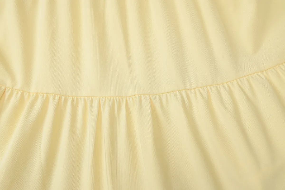 One Shoulder Maxi Dress - Backless Frill Hem Gown