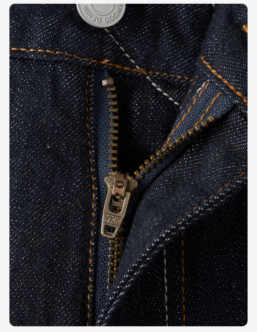 Men's Comfortable Tapered Jeans - Colourfast Washed Denim