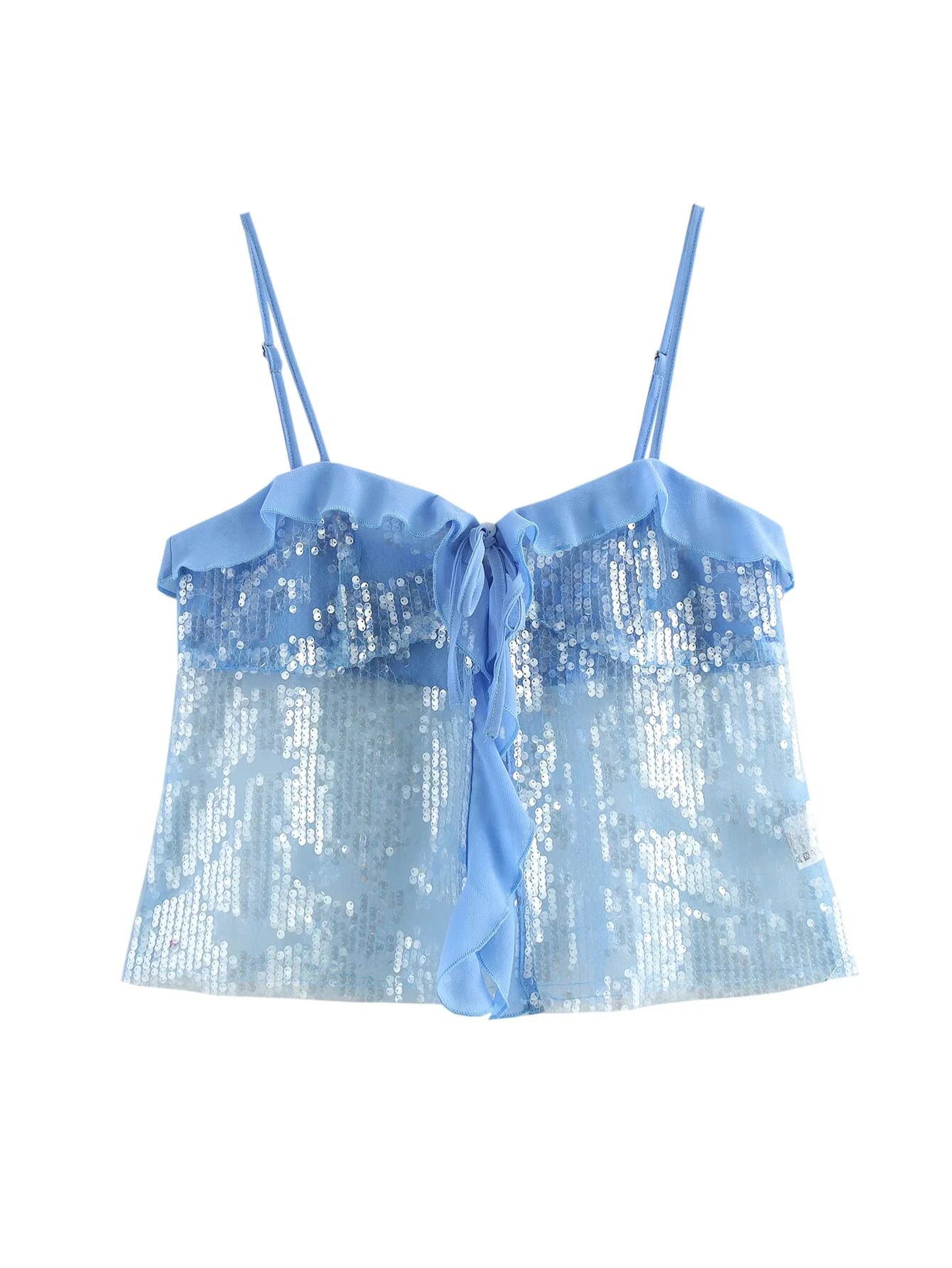 Women's Retro Bow Tie Sequin Short Suspender Vest