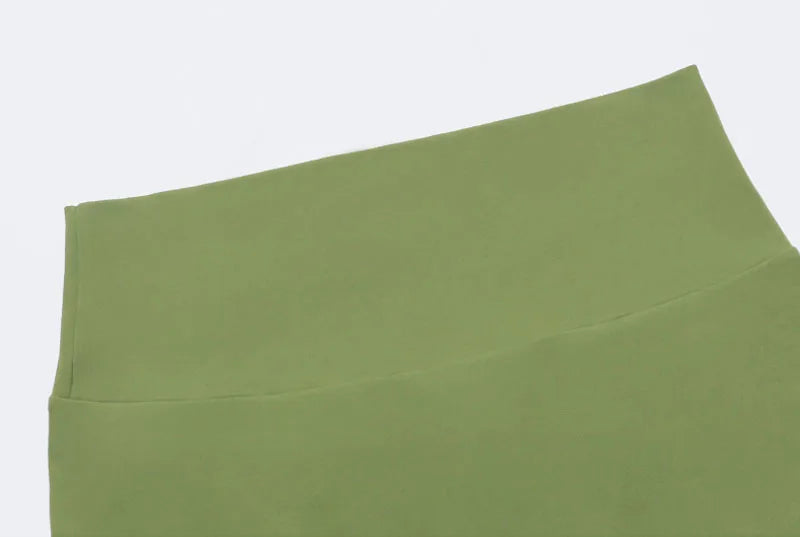 High Waist Gym Shorts 2-Pack - Seamless Nylon Cycling & Yoga Shorts