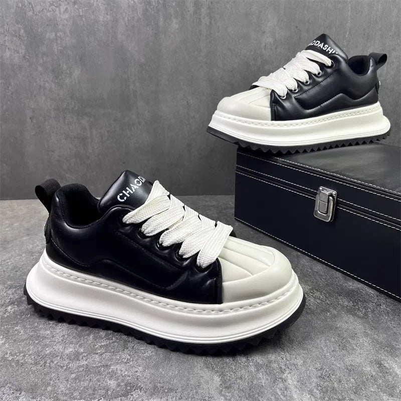 Men's Casual Platform Skateboard Sports Shoes Lace Up Sneakers
