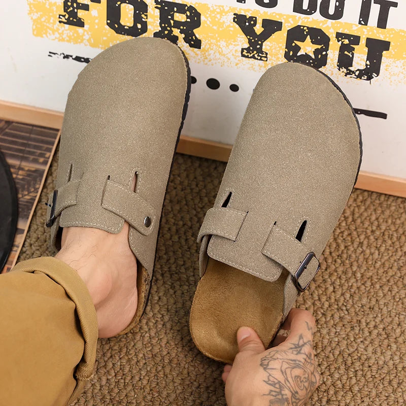 Closed Toe Slippers - Men's Buckle Design Indoor & Outdoor Garden Clogs
