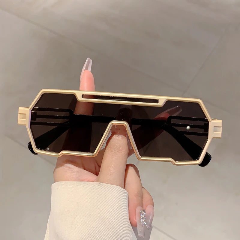Unisex Oversize Rectangle Sunglasses