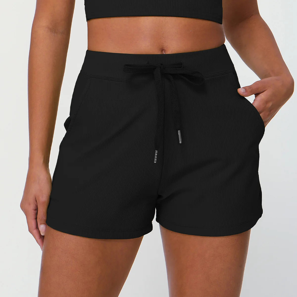 Women's Running High Waist Pocket Gym Shorts Breathable Quick Dry Workout  Shorts Sportswear