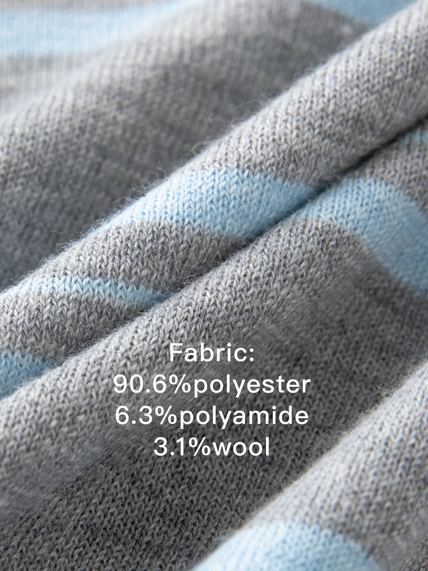 Striped Shawl and Sweater Skirt Set - Contrasting Knit Two-Piece