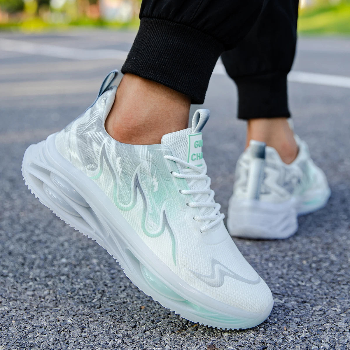 Men's Summer Breathable Sports Light Running Tennis Casual Sneakers Platform Trainers Shoes