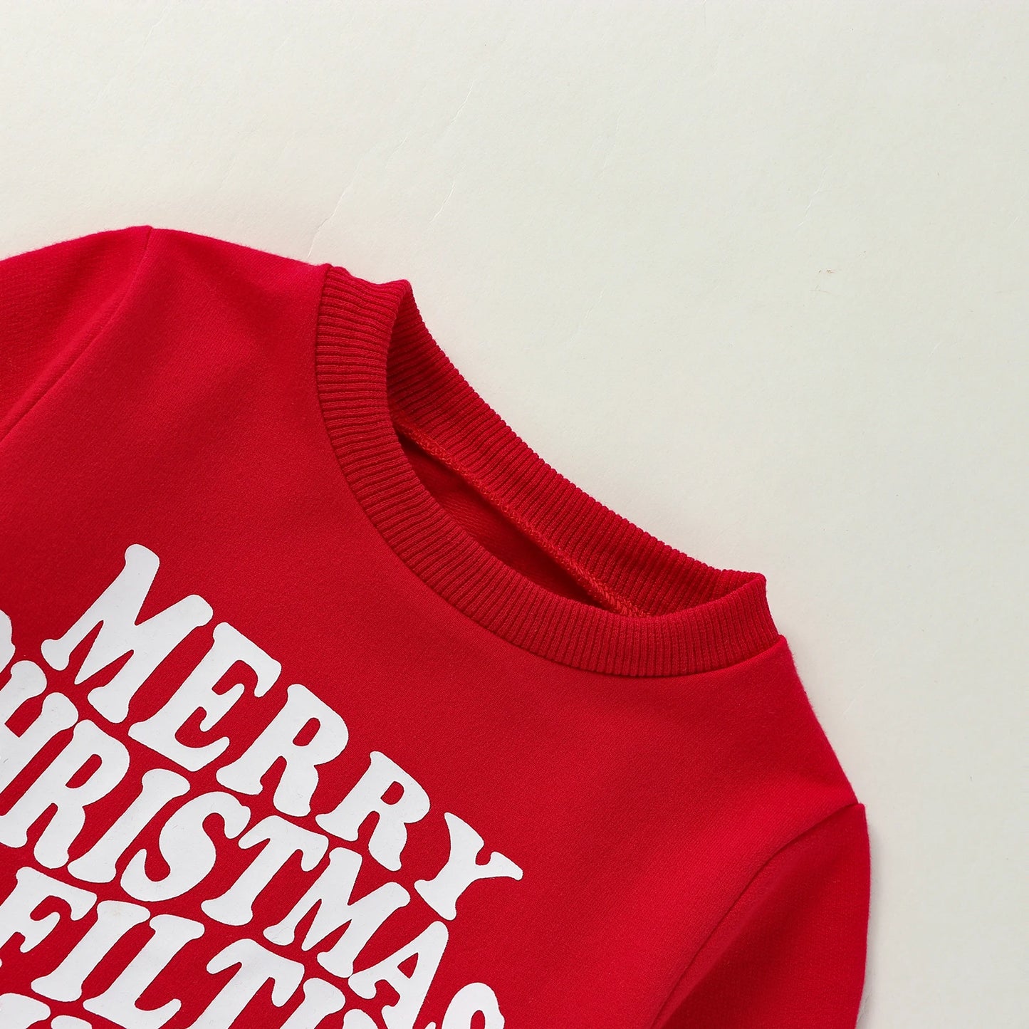 0-5Y Christmas Kids Girls Boys Sweatshirt -  Xmas Letter Printed Long Sleeve Pullover Top