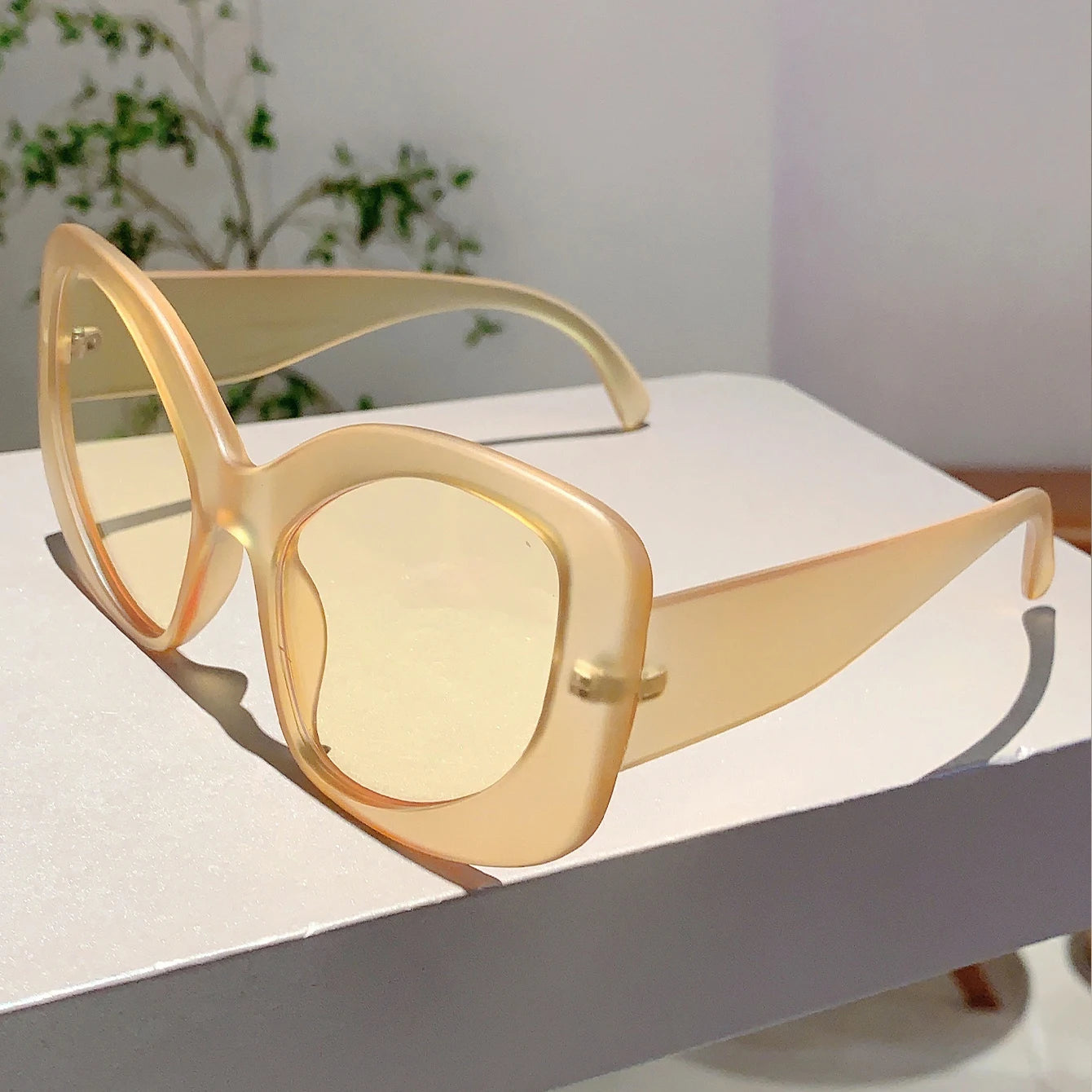 Women's Oversized Irregular Rim Sunglasses