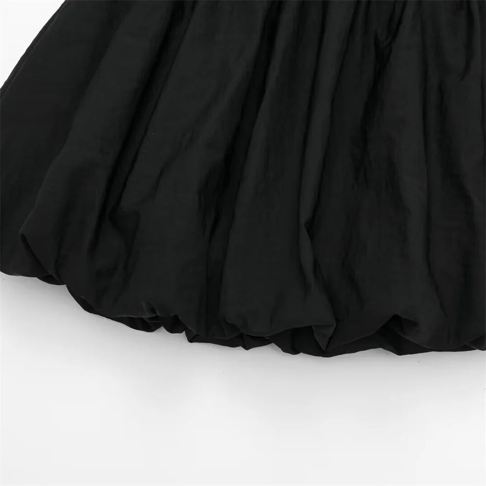 Summer Women's Temperament Elastic Waist Short  Lantern Mini Skirt