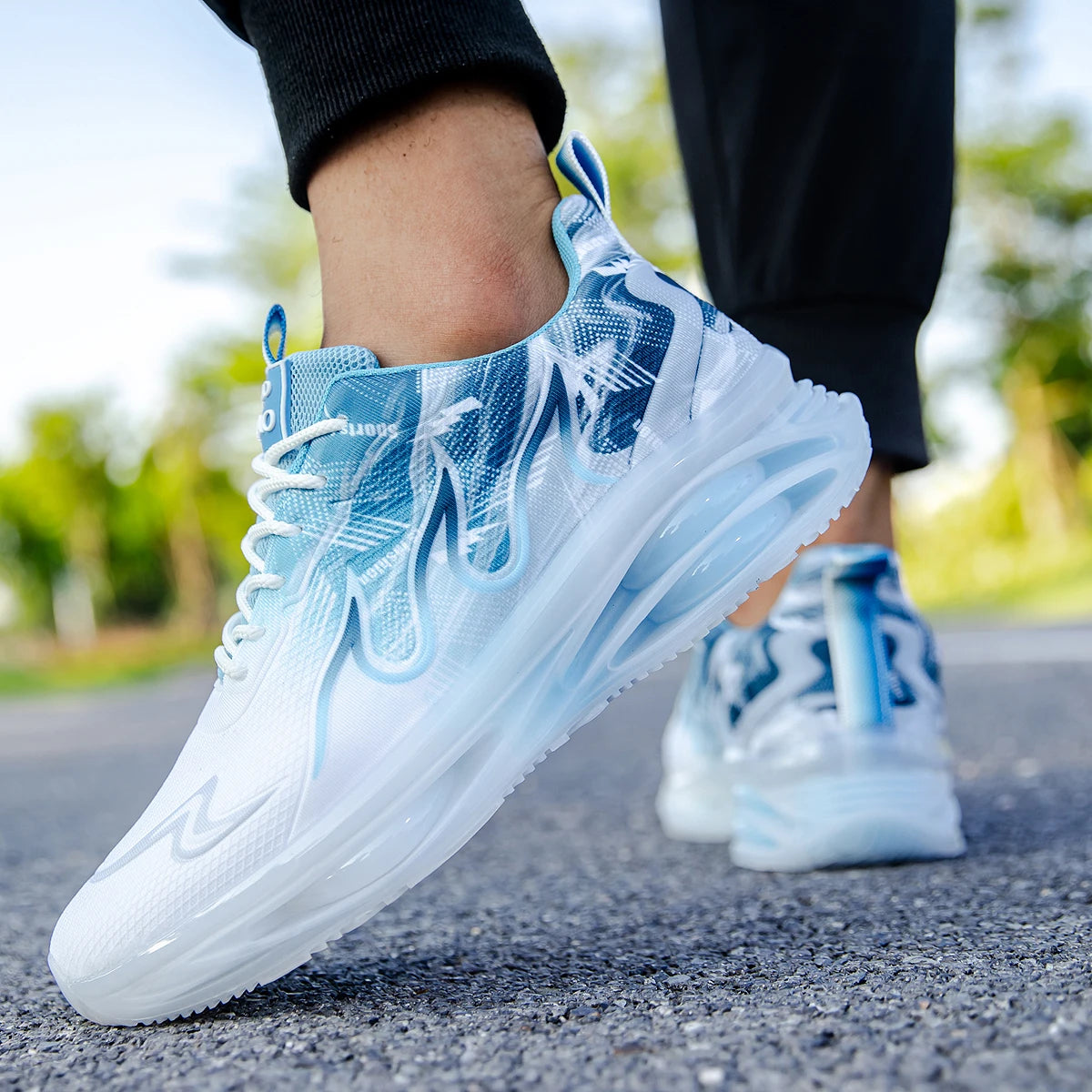 Men's Summer Breathable Sports Light Running Tennis Casual Sneakers Platform Trainers Shoes