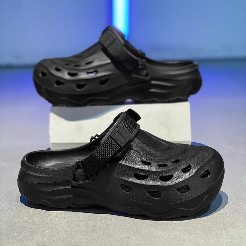 Men's Summer Slippers Platform Sandals Clogs Waterproof Beach Slippers Flip Flops Casual Slides