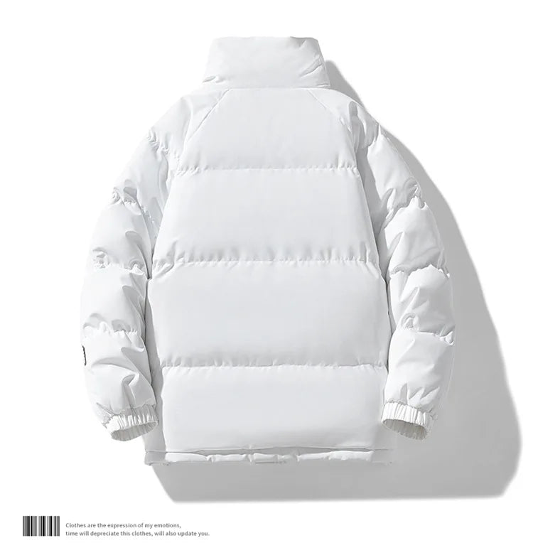 Men's Slim Fit Thickened Padded Jacket | Fur-Lined | Stand Collar | Bungee Hem | 8 Colours | S–XXXL
