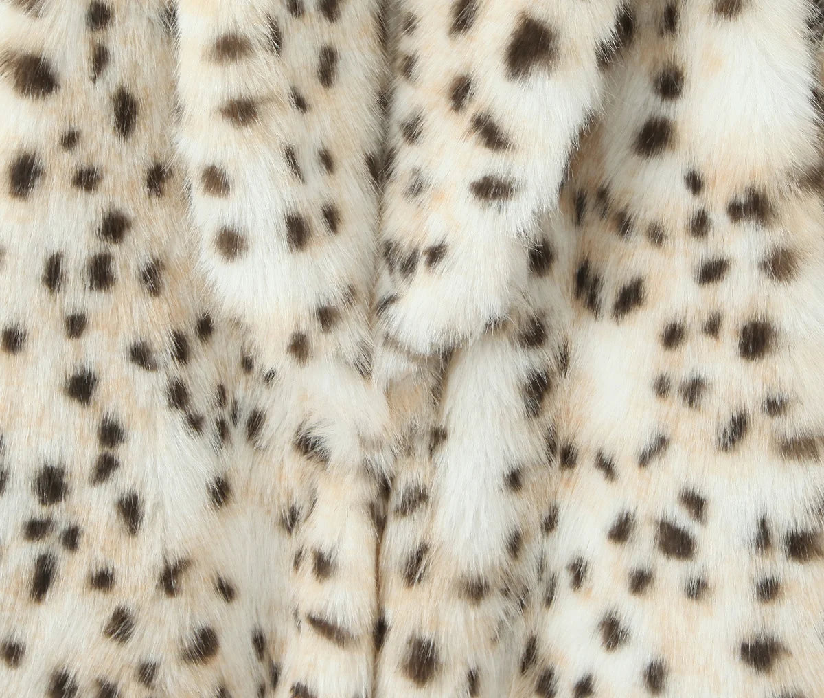 Faux Fur Leopard Print Long Coat - Long Sleeve Loose Warm Winter Outerwear