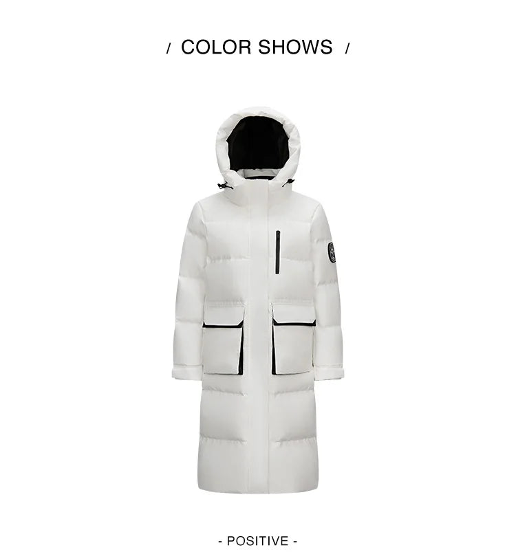Long Down Jacket - Winter Windproof Warm Loose Casual Coat