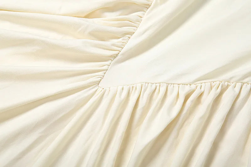 Women's Ruched Long Sleeve Maxi Dress - Elegant Backless Evening Gown