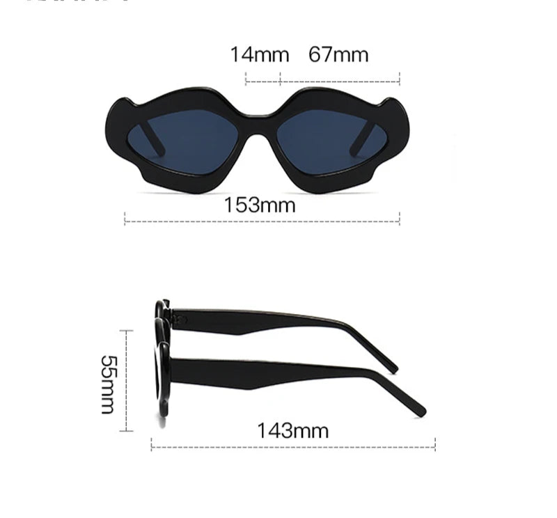 Women's Vintage Flower  Irregular Shape Gradient Sunglasses