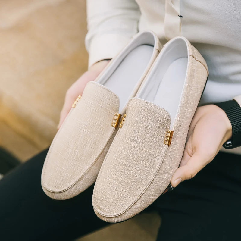 Men's Casual Loafers Comfortable Slip-on Flat Shoes
