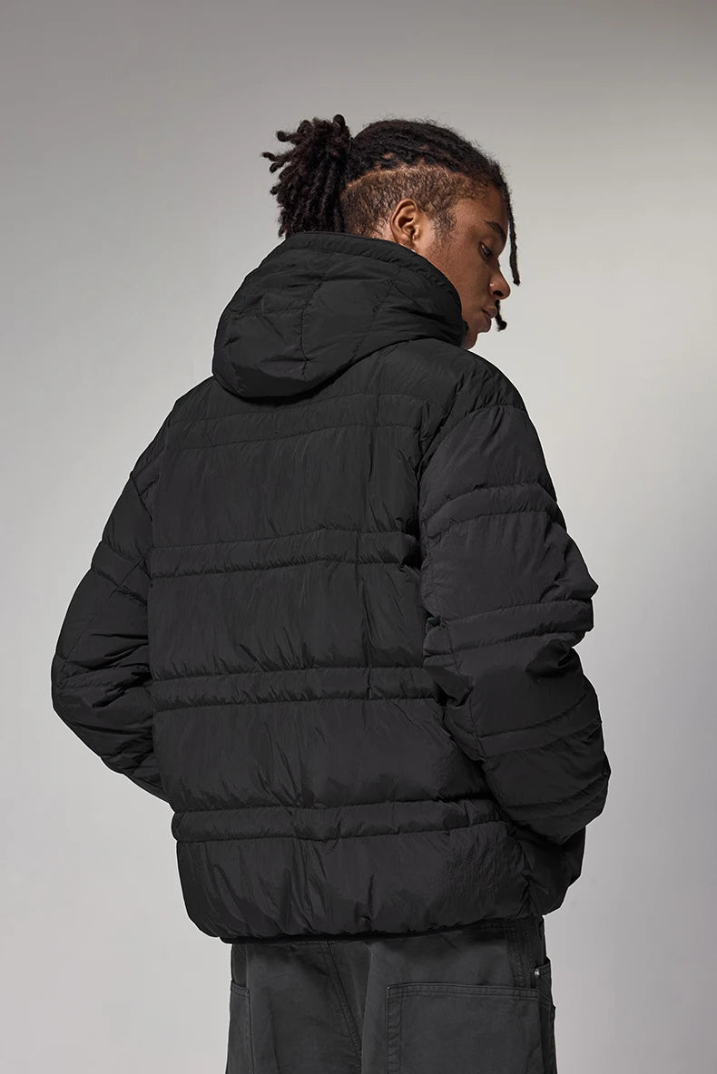 Water-Resistant Down Jacket Unisex - Streetwear Warm Loose Fit with Detachable Design