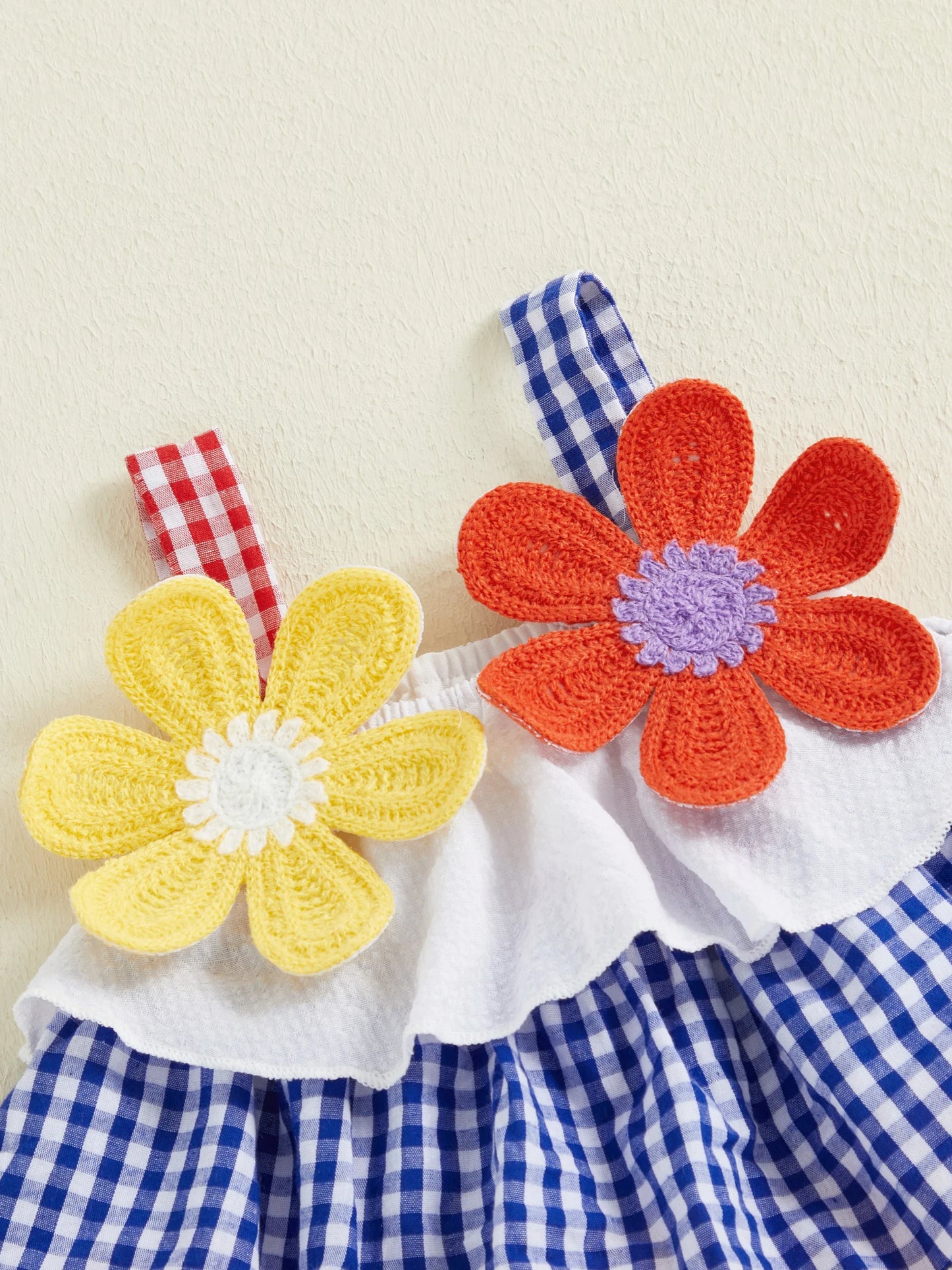 Baby Girls' Plaid Ruffle Floral Cami Dress