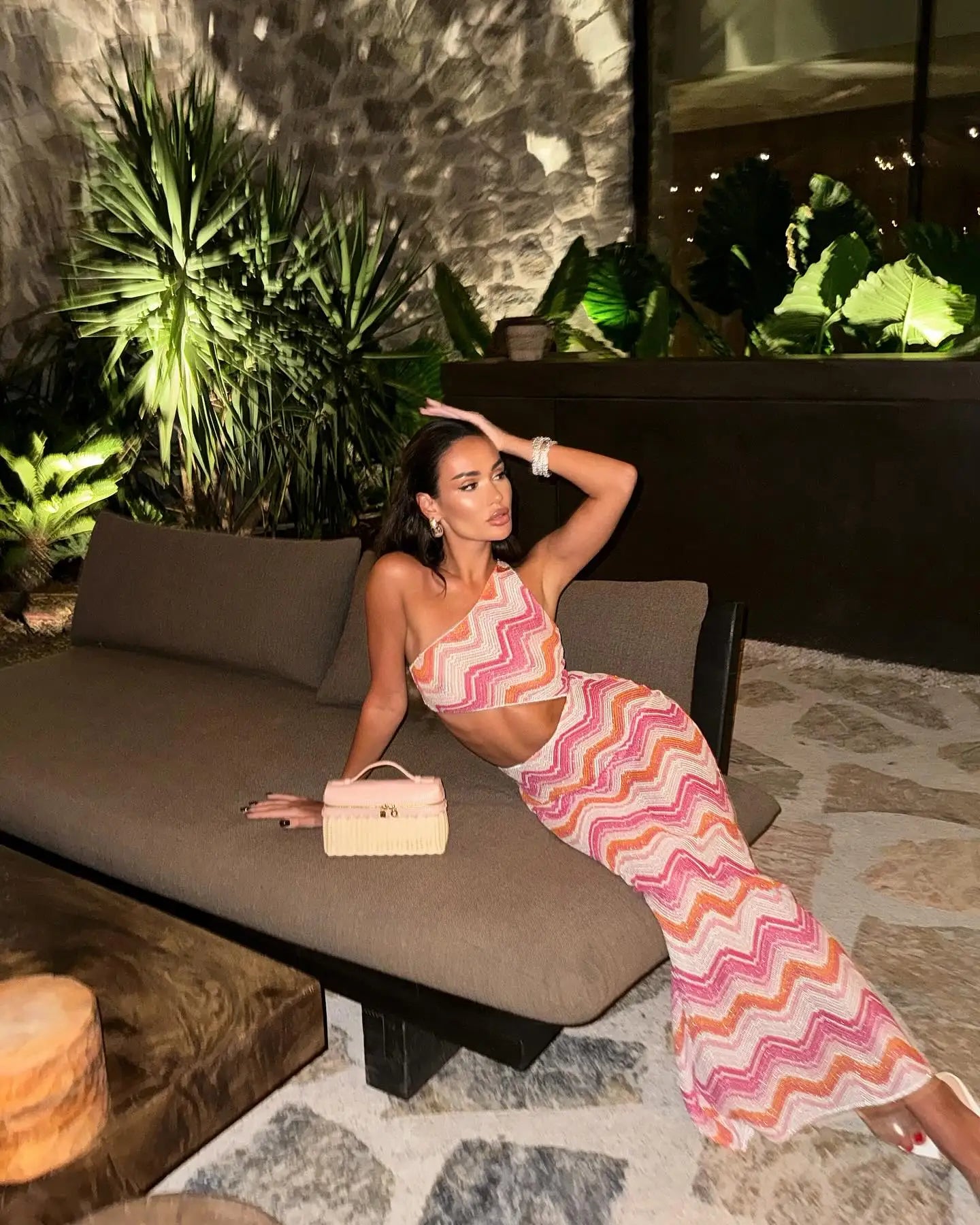 Women's One Shoulder Cut-Out Maxi Dress - Beach Cover Up & Evening Wear