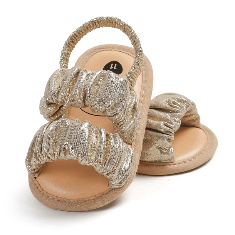 Baby Girls Soft Sole Sandals - Anti-Slip Princess Shoes