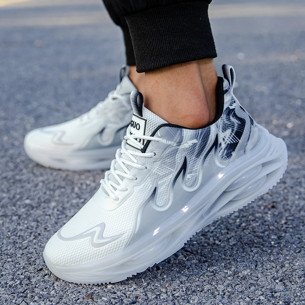 Men's Summer Breathable Sports Light Running Tennis Casual Sneakers Platform Trainers Shoes