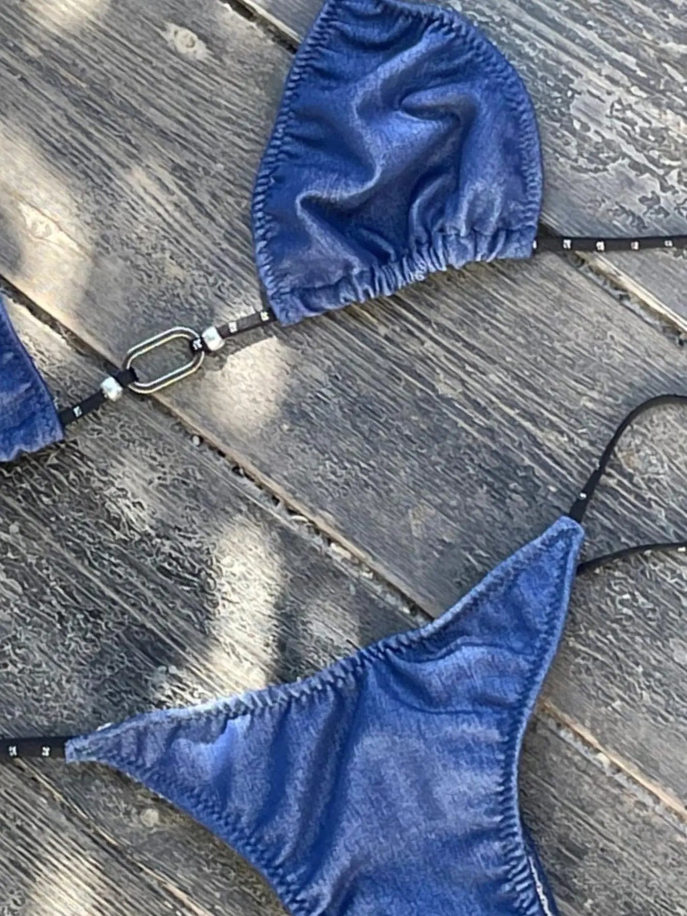 Women's Beaded Halter V-Neck Bikini Set - Elegant Beach Swimwear