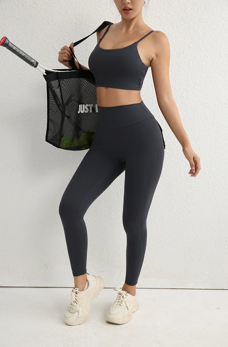 High Waist Scrunch Leggings - Push Up Yoga Pants with Pockets