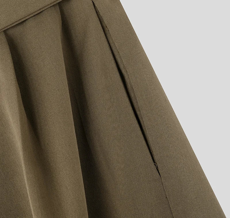 Men's Summer High Waist Pantalons Zipper Long Trousers