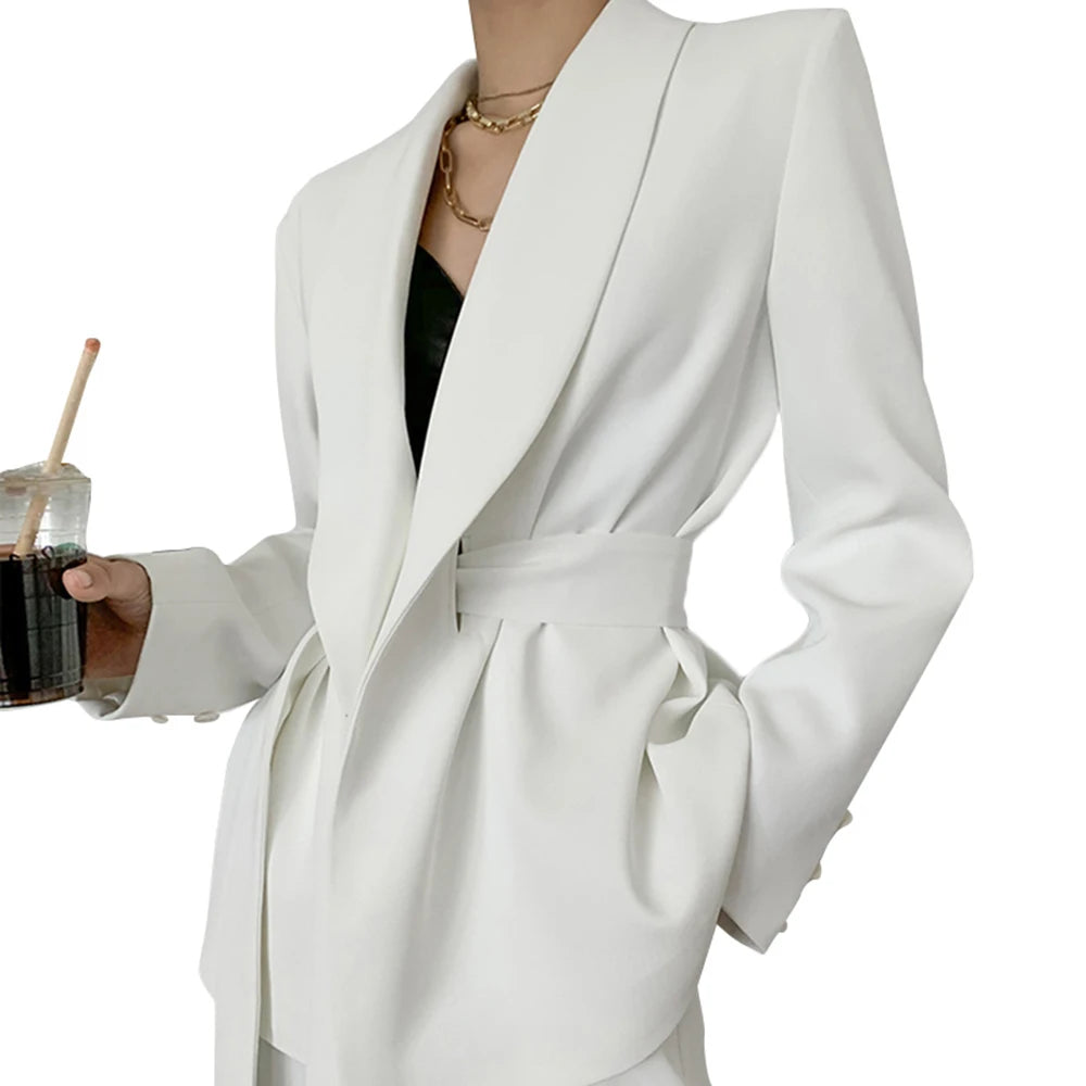 Women's V Neck Long Sleeve Blazer